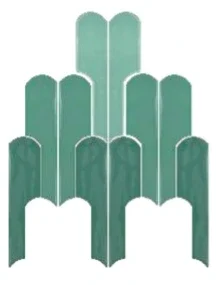 Revestimiento geométrico verde · Revestimientos · Ref. WAO-AR-P036-R01