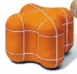 Puf naranja de formas redondeadas · Sillas & sillones · Ref. WAO-AR-P039-R14