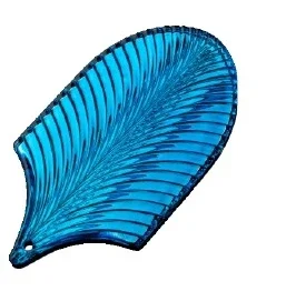 Vidrio decorativo en forma de hoja · YH-035 · Vidrios decorativos · Ref. YH-035