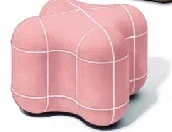 Puf rosa de formas redondeadas · Sillas & sillones · Ref. WAO-AR-P039-R12
