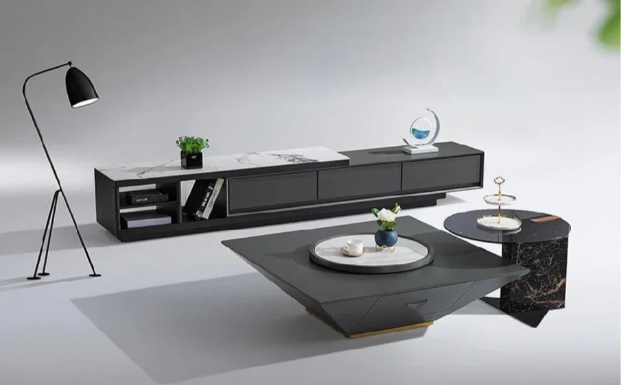 Mesa ratona con mueble de living · Mesas & escritorios · Ref. WAO-AR-P027-R05