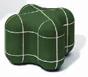 Puf verde de formas redondeadas · Sillas & sillones · Ref. WAO-AR-P039-R13