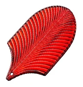 Vidrio decorativo en forma de hoja · YH-031 · Vidrios decorativos · Ref. YH-031