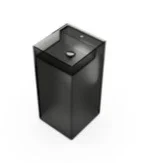 Bacha de pedestal negra · Bachas de baño · Ref. WAO-AR-P016-R02