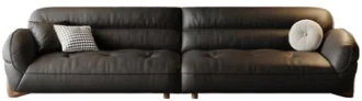 Sofá negro de brazos envolventes · Sofás · Ref. HSH-S1430