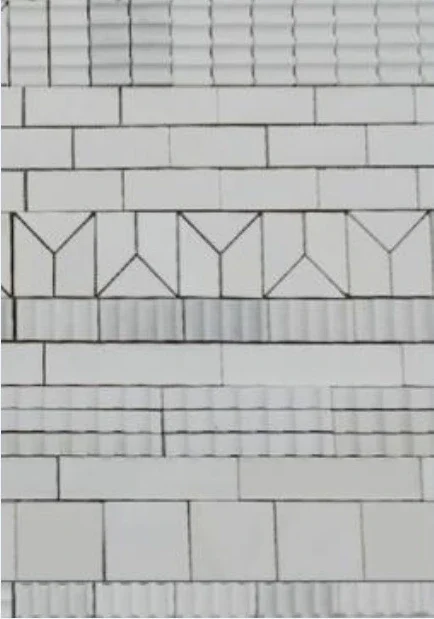 Piedra blanca geométrica · Revestimientos · Ref. WAO-ACAB-P105-I02