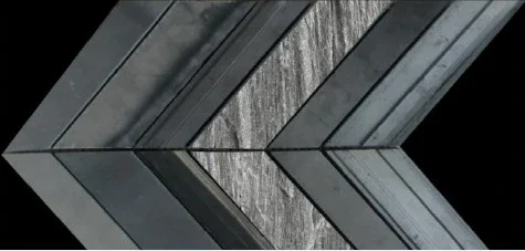 Ladrillo gris geométrico · PARKWAY-Q01-3 · Revestimientos · Ref. PARKWAY-Q01-3