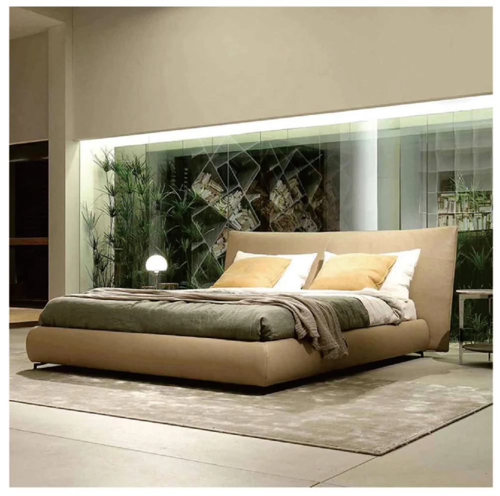 Cama baja con cabecera acolchada · Camas · Ref. WB - 9034A · vista 2