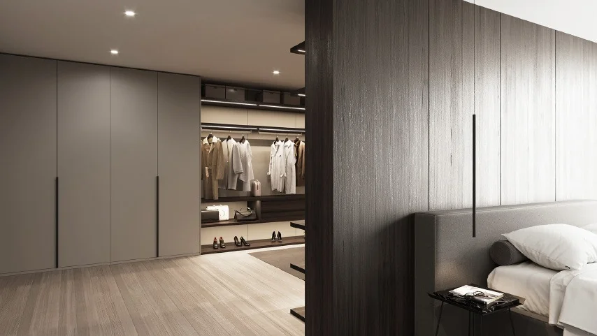 Vestidor envolvente claro con banco central · Guardado · Ref. WAO-AL-GUA-0047 · vista 3