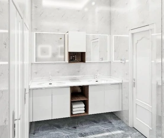 Vanitorio blanco con módulo central abierto · Vanitories · Ref. WAO-PA-VAN-0008