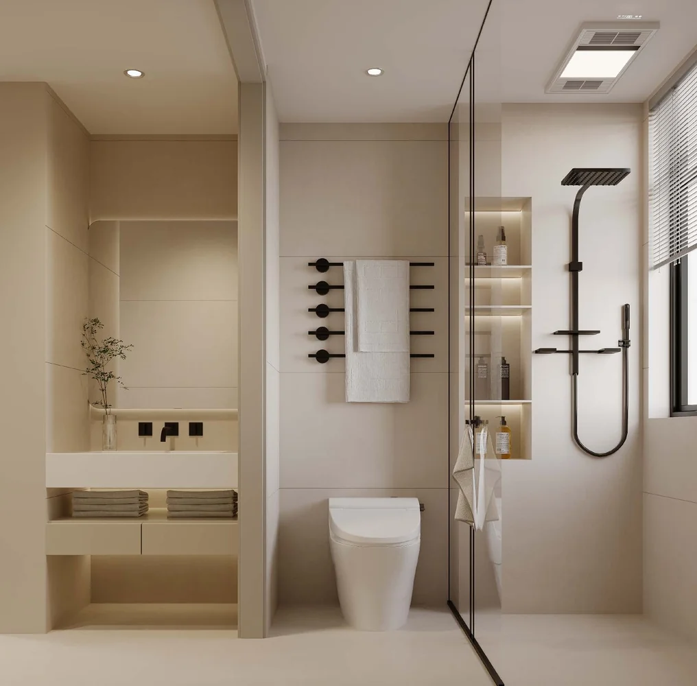 Vanitorio · Beige compacto con estante · Vanitories · Ref. WAO-AL-VAN-0017
