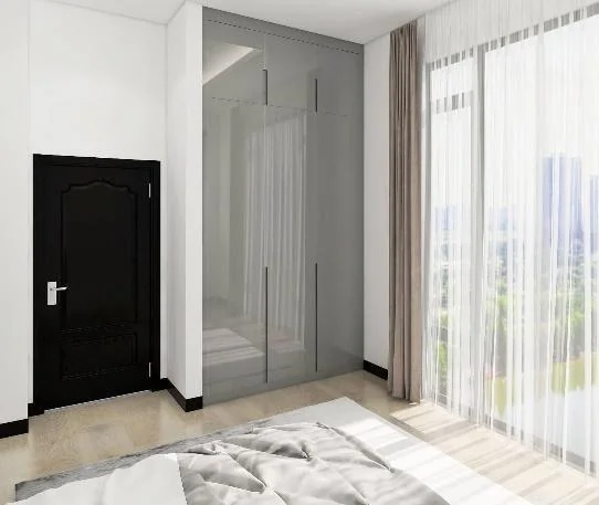 Armario compacto blanco con puertas enmarcadas · Guardado · Ref. WAO-AL-GUA-0217 · vista 2