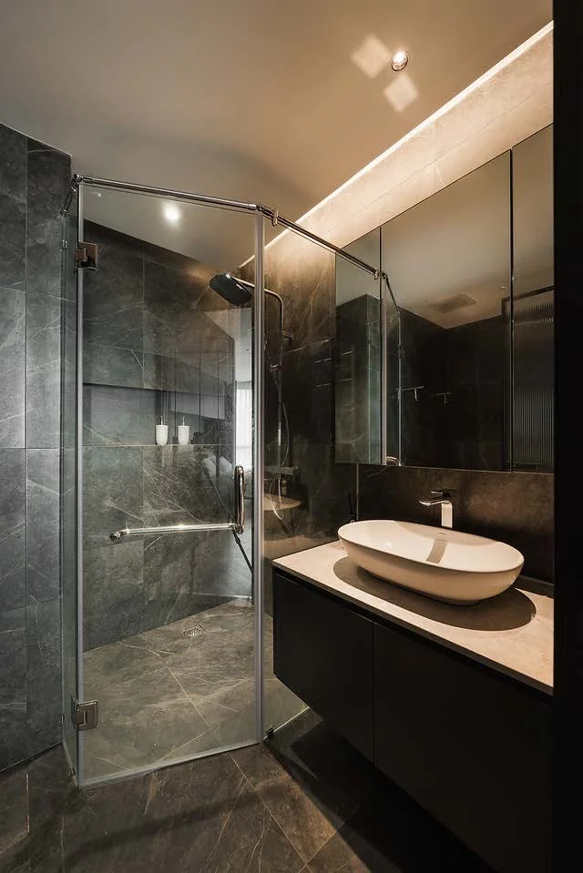 Vanitorio · Negro con lavabo ovalado · Vanitories · Ref. WAO-AL-VAN-0032