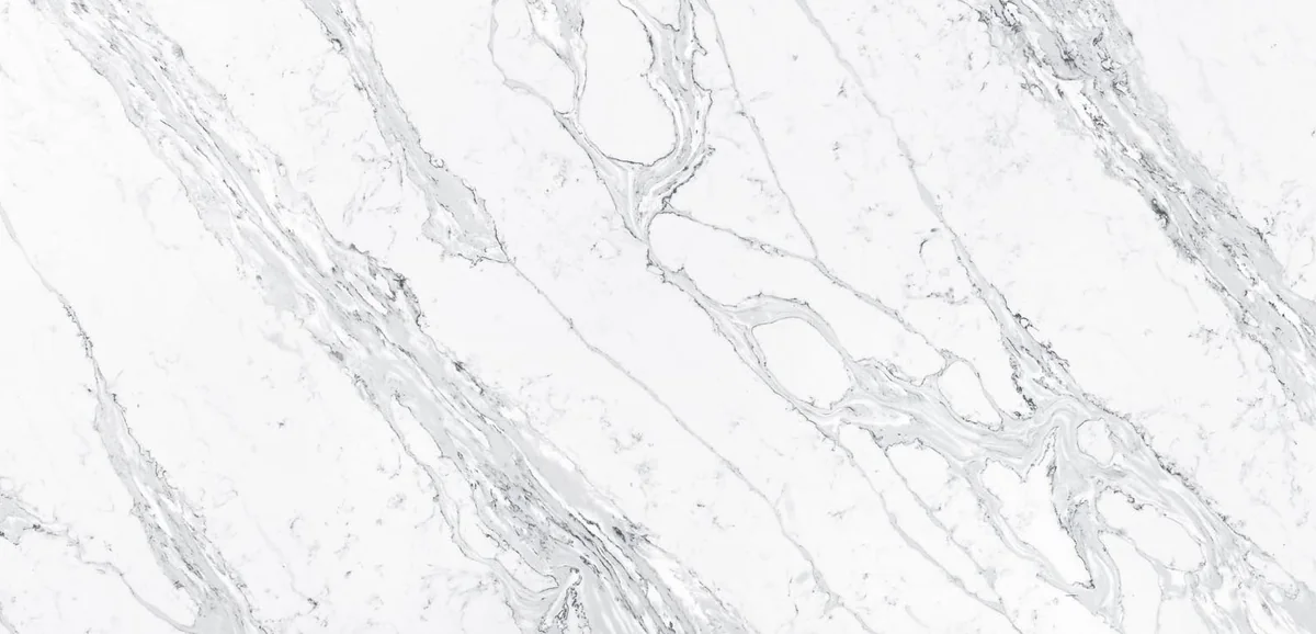 VEMY VM-2020 · Blanco con vetas grises fluidas · Ref. VM-2020
