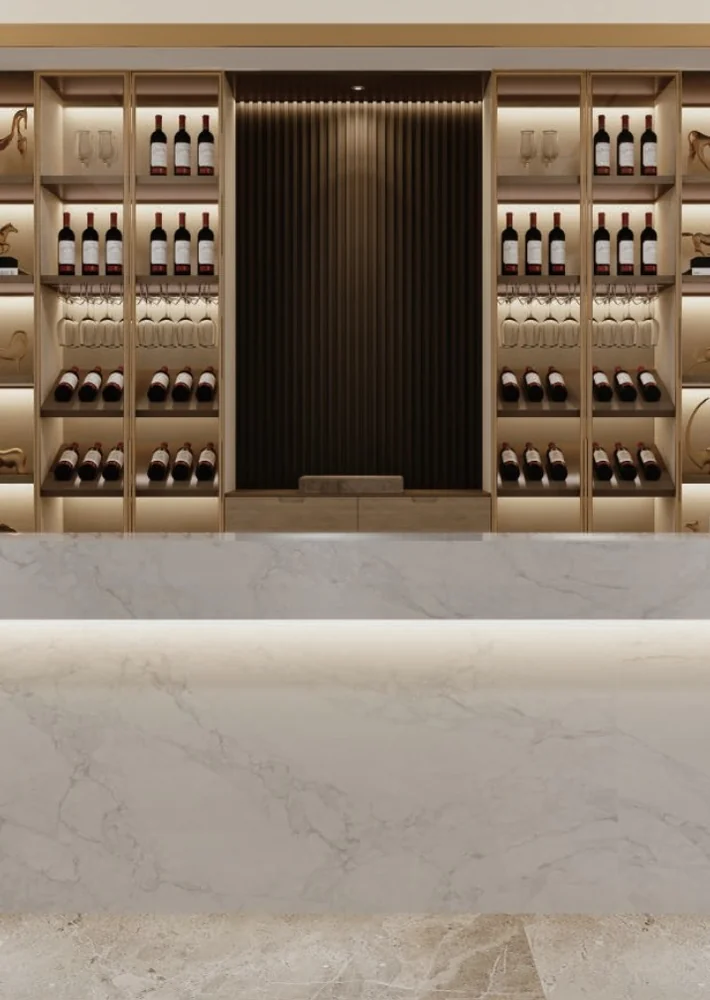 ALLURE PL11012 · Blanco con vetas grises amplias · Piedra & travertino · Ref. PL11012 · vista 3
