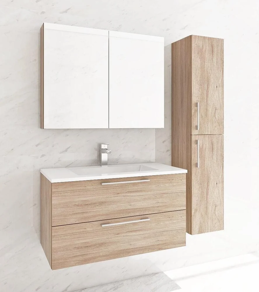 Vanitorio de madera clara con columna lateral · Vanitories · Ref. WAO-PA-VAN-0016 · vista 2