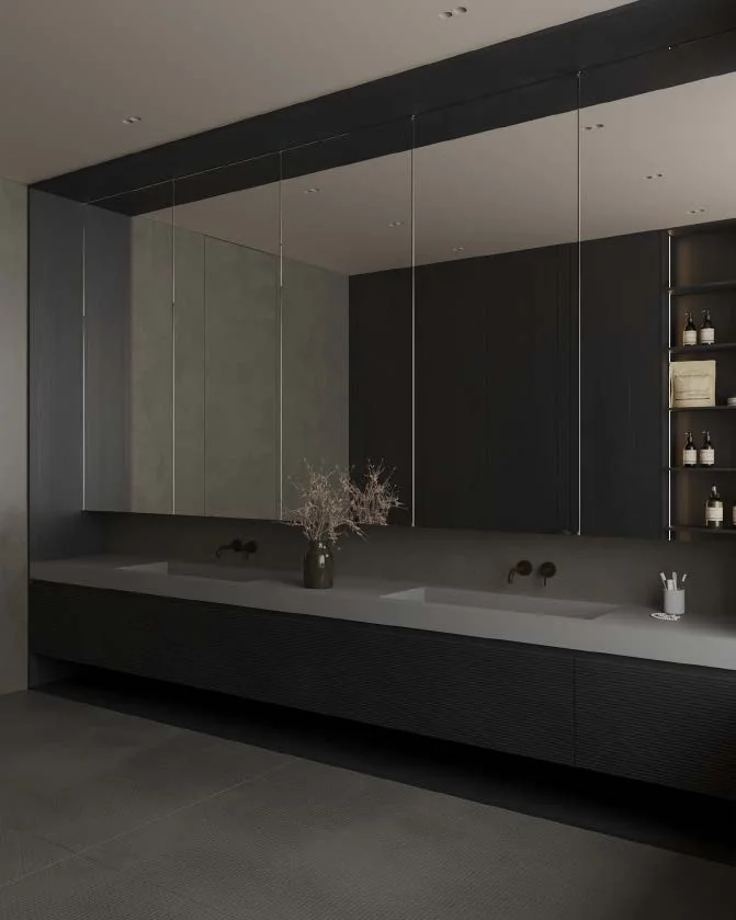 Vanitorio · Negro continuo para baño amplio · Vanitories · Ref. WAO-AL-VAN-0039 · vista 3