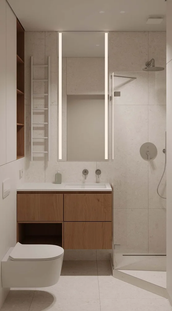 Vanitorio · Madera compacta con frentes divididos · Vanitories · Ref. WAO-AL-VAN-0060