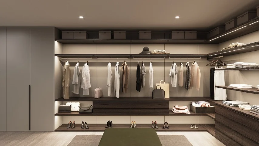 Vestidor envolvente claro con banco central · Guardado · Ref. WAO-AL-GUA-0047 · vista 2