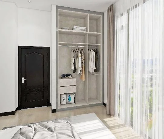 Armario compacto blanco con puertas enmarcadas · Guardado · Ref. WAO-AL-GUA-0217 · vista 3